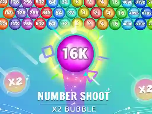 Gêm Number Shoot x 2 bubble ar-lein