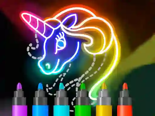 Gêm Learn to Draw Glow Cartoon ar-lein