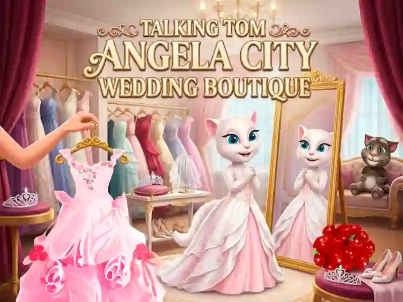 Gêm Talking Tom Angela City Wedding Boutique ar-lein
