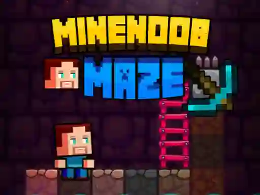 Gêm MineNoob Maze ar-lein