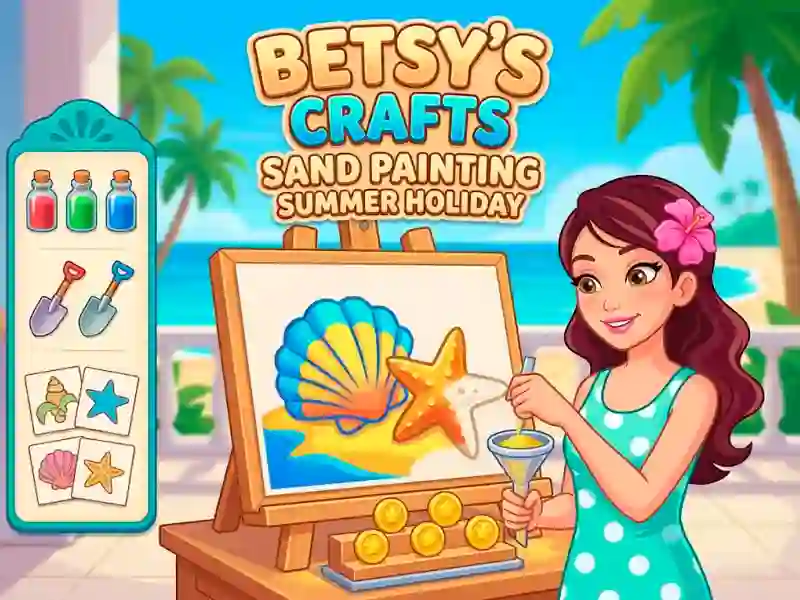 Gêm Betsy's Crafts Sand Painting Summer Holiday ar-lein