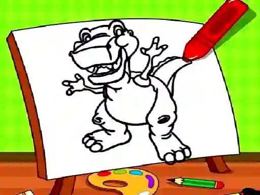 Gêm Easy Kids Coloring Dinosaur ar-lein