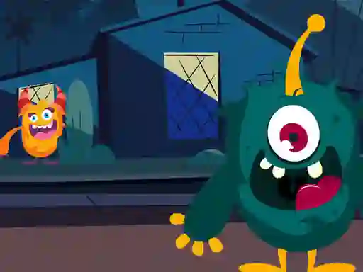 Gêm Funny Monsters Jigsaw ar-lein
