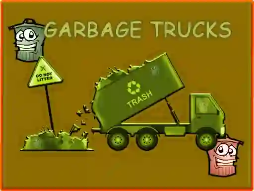 Gêm Garbage Trucks Hidden Trash Can ar-lein