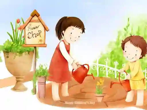 Gêm Cartoon Childrens Day Puzzle ar-lein