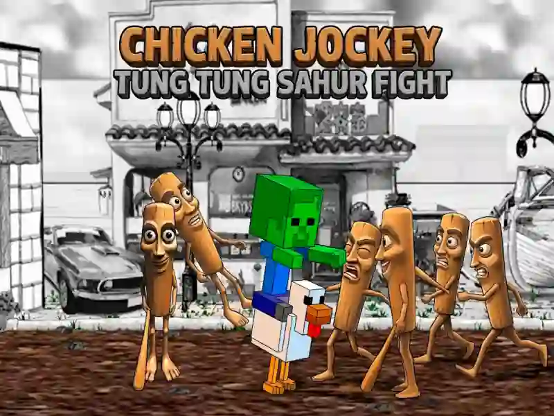 Gêm Chicken Jockey Tung Tung Sahur Fight ar-lein