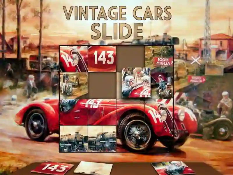Gêm Vintage Cars Slide ar-lein