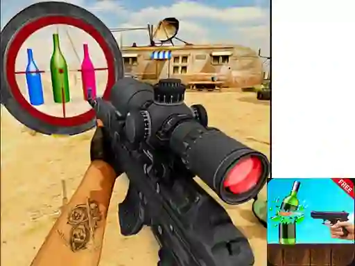Gêm Sniper Bottle Shooting ar-lein