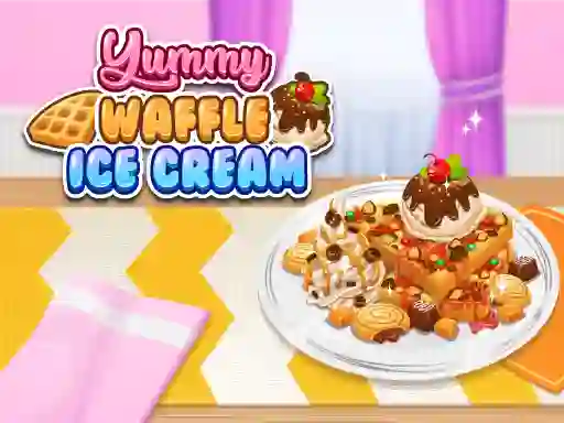 Gêm Yummy Waffle Ice Cream ar-lein