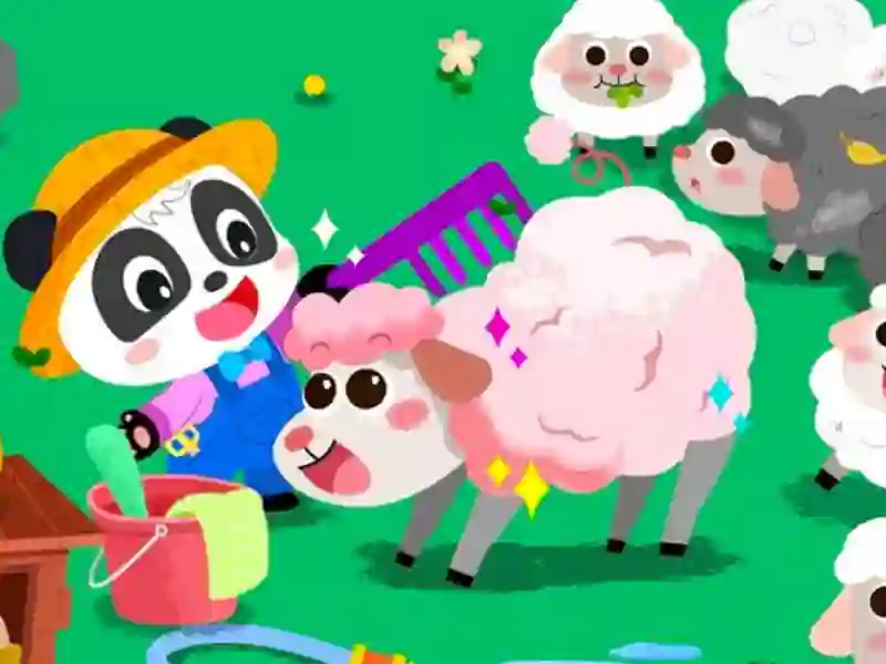 Gêm Baby Panda Animal Farm ar-lein