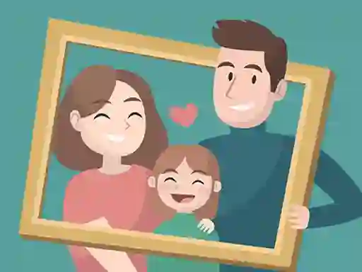 Gêm Happy Family Puzzle ar-lein