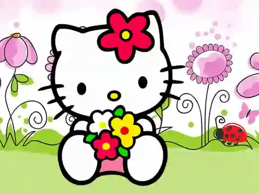 Gêm Hello Kitty Jigsaw ar-lein