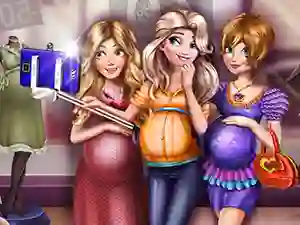 Gêm Princesses Pregnant Selfie ar-lein