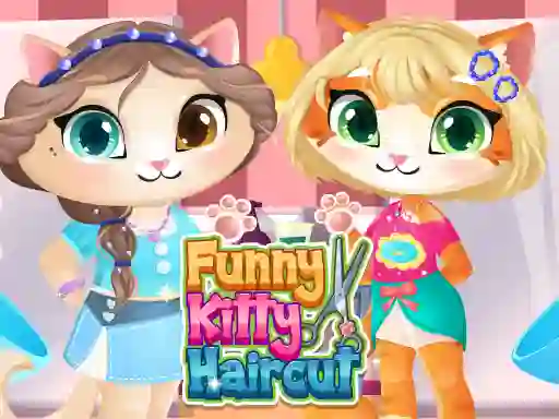 Gêm Funny Kitty Haircut ar-lein