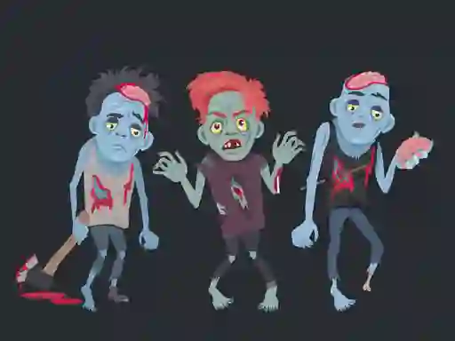 Gêm Zombies and Skeletons Coloring ar-lein