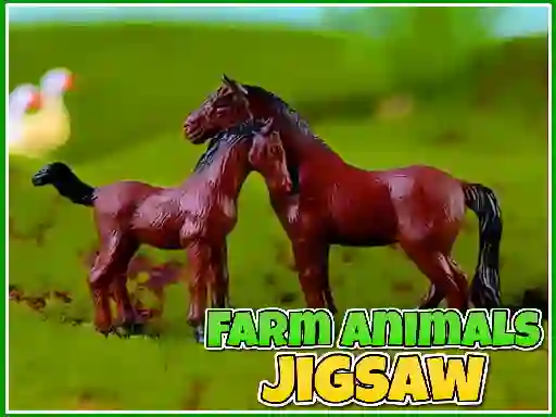 Gêm Farm Animals Jigsaw ar-lein
