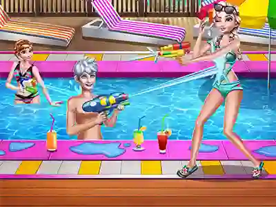 Gêm Sisters Pool Party ar-lein
