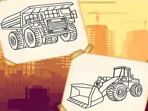 Gêm Construction Trucks Coloring ar-lein