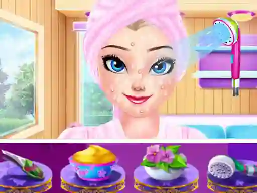 Gêm Elsa Holiday Spa Relax ar-lein