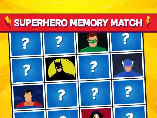 Gêm Superhero Memory Match ar-lein