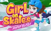 Gêm Girl on Skates Paper Blaze ar-lein