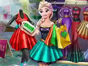 Gêm Ice Queen Realife Shopping ar-lein