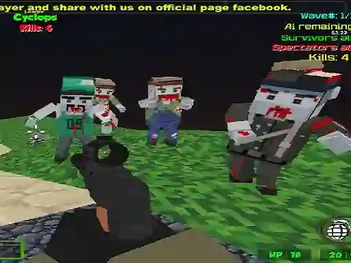 Gêm Blocky Combat SWAT Zombie Survival ar-lein