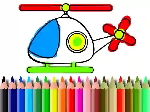 Gêm Back To School Helicopter Coloring ar-lein