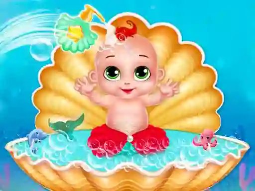 Gêm Mermaid Baby Care ar-lein