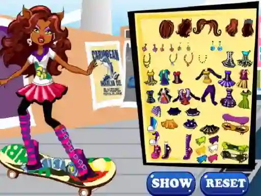 Gêm Clawdeen skates ar-lein