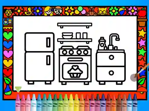 Gêm Color and Decorate Rooms ar-lein