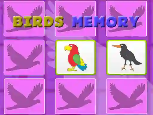 Gêm Kids Memory With Birds ar-lein