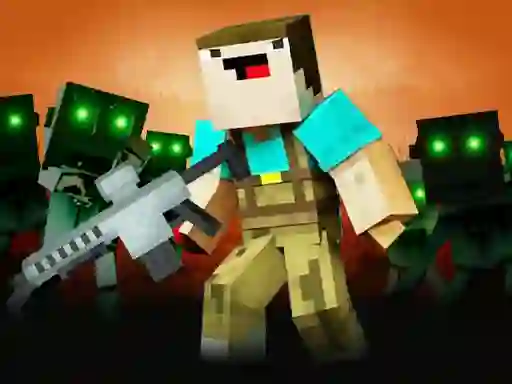 Gêm Noob Shooter Zombie ar-lein