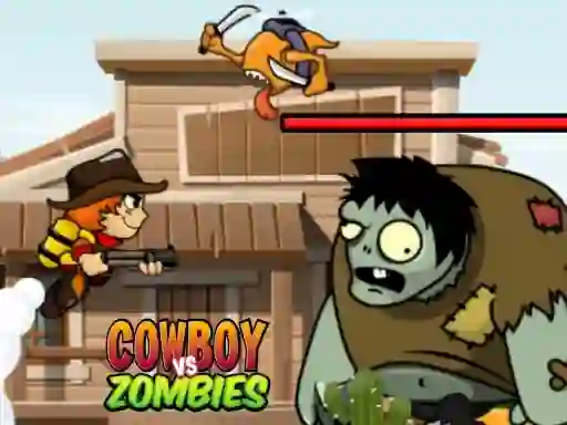 Gêm Cowboy vs Zombies ar-lein