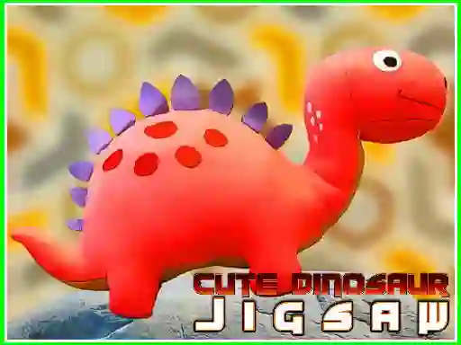 Gêm Cute Dinosaur Jigsaw ar-lein