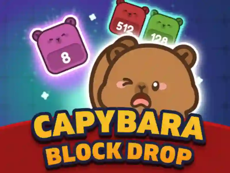 Gêm Capybara Block Drop ar-lein