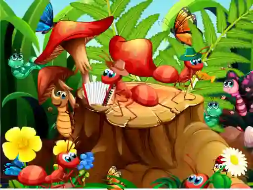Gêm Hidden Objects Insects ar-lein