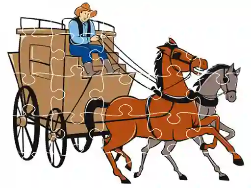 Gêm Wagons Jigsaw ar-lein