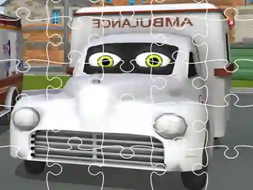 Gêm Ambulance Trucks Jigsaw ar-lein