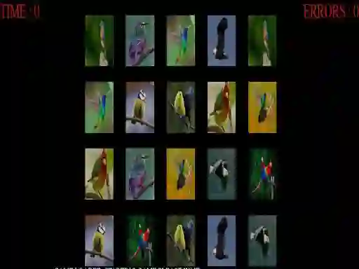 Gêm Memorize the birds ar-lein