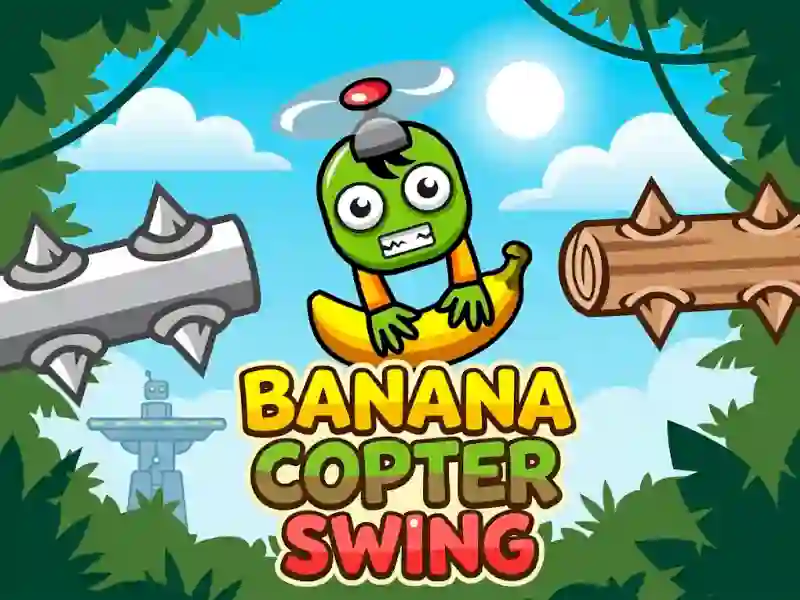 Gêm Banana Copter Swing ar-lein