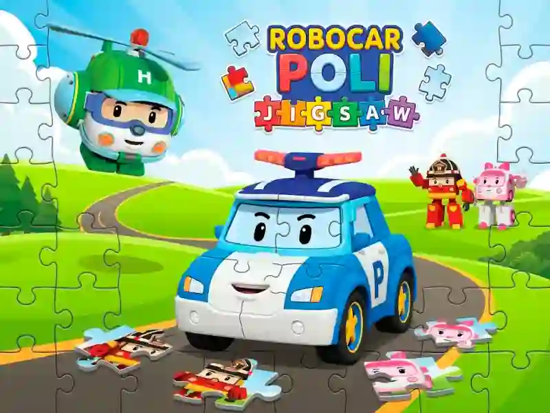 Gêm Robocar Poli Jigsaw ar-lein