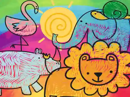 Gêm Little Animals Coloring ar-lein