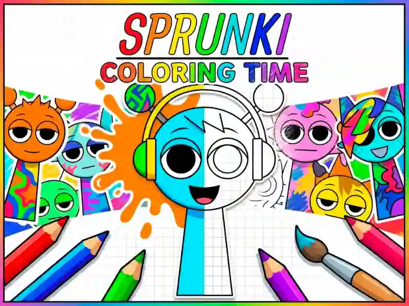 Gêm Sprunki Coloring Time ar-lein