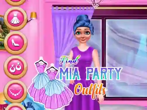Gêm Find Mia Party Outfits ar-lein