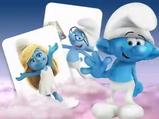Gêm Smurfs memory card Match ar-lein