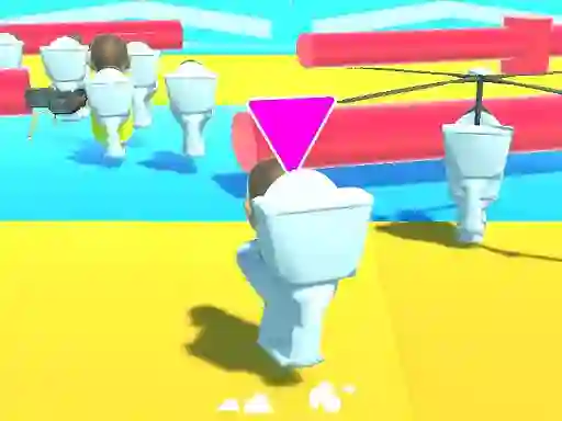 Gêm Fall Boys Skibidi Toilet ar-lein