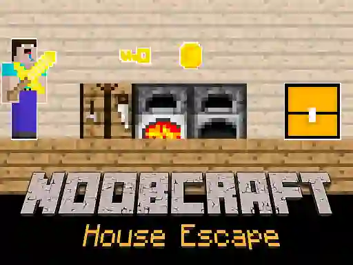 Gêm Noobcraft House Escape ar-lein