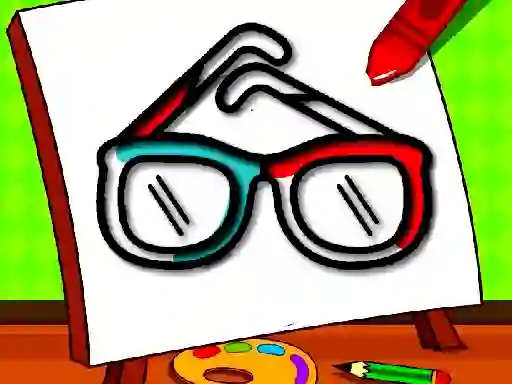 Gêm Easy Kids Coloring Glasses ar-lein