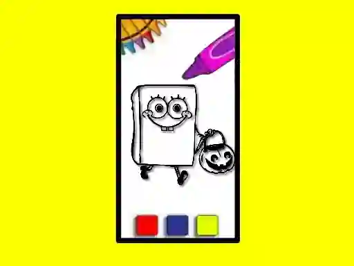 Gêm SpobgeBob Halloween Coloring Book ar-lein